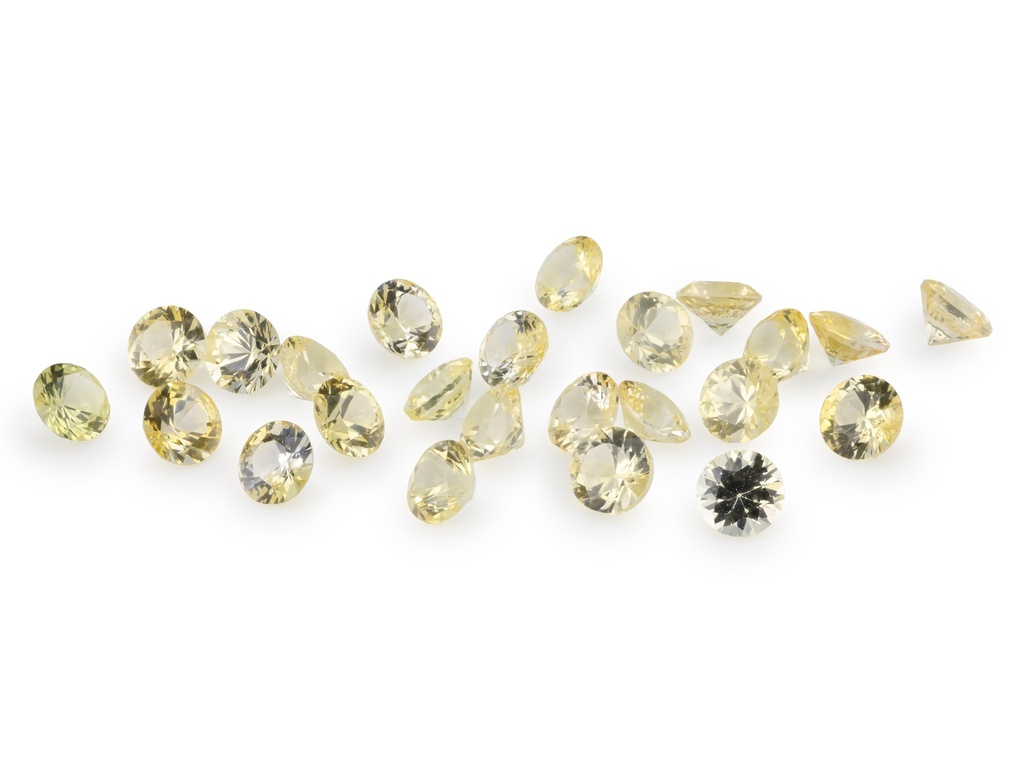 Sapphire 2.75mm Round Light to Mid Yellow