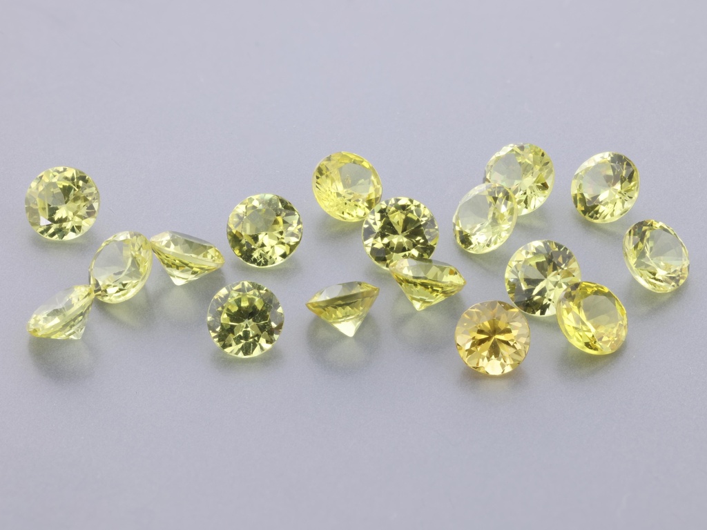 Beryllium Treated Sapphire 3.25mm Round Yellow