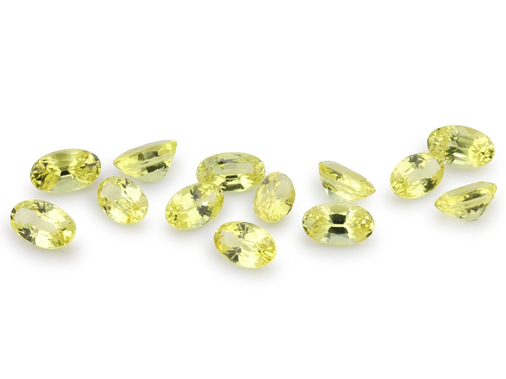 Sapphire 5x3mm Oval Mid Yellow
