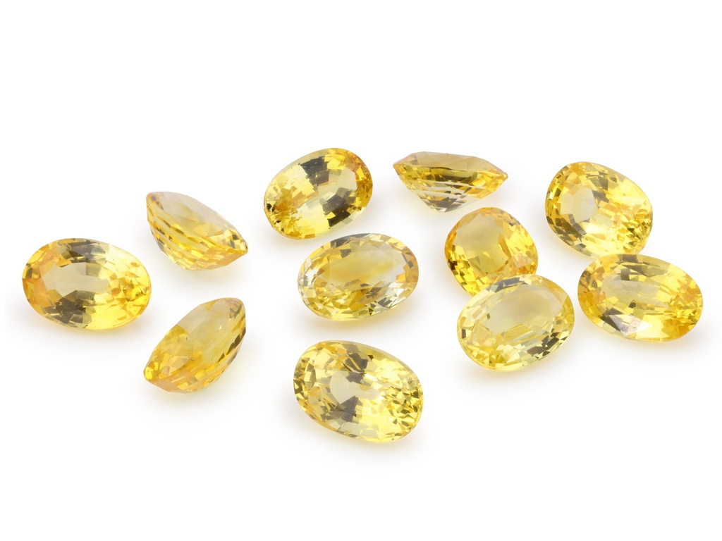 Sapphire 6x4mm Oval Mid Yellow