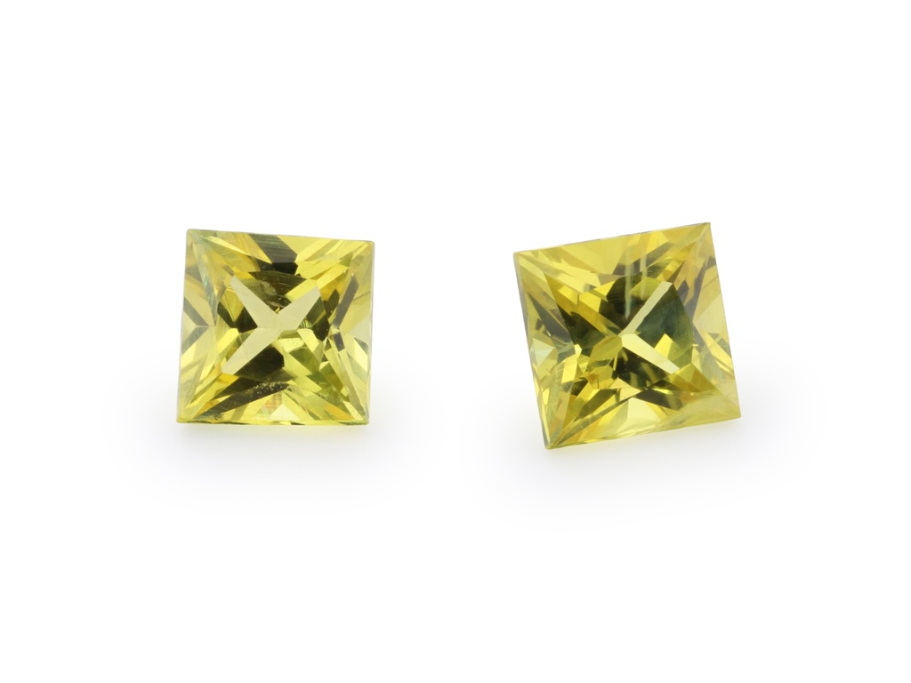 Australian Sapphire 3.25mm Princess Cut Yellow