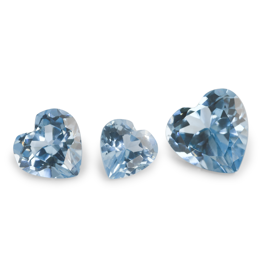 Synthetic/Lab Grown Spinel 6.00mm Heart Shape Light Blue