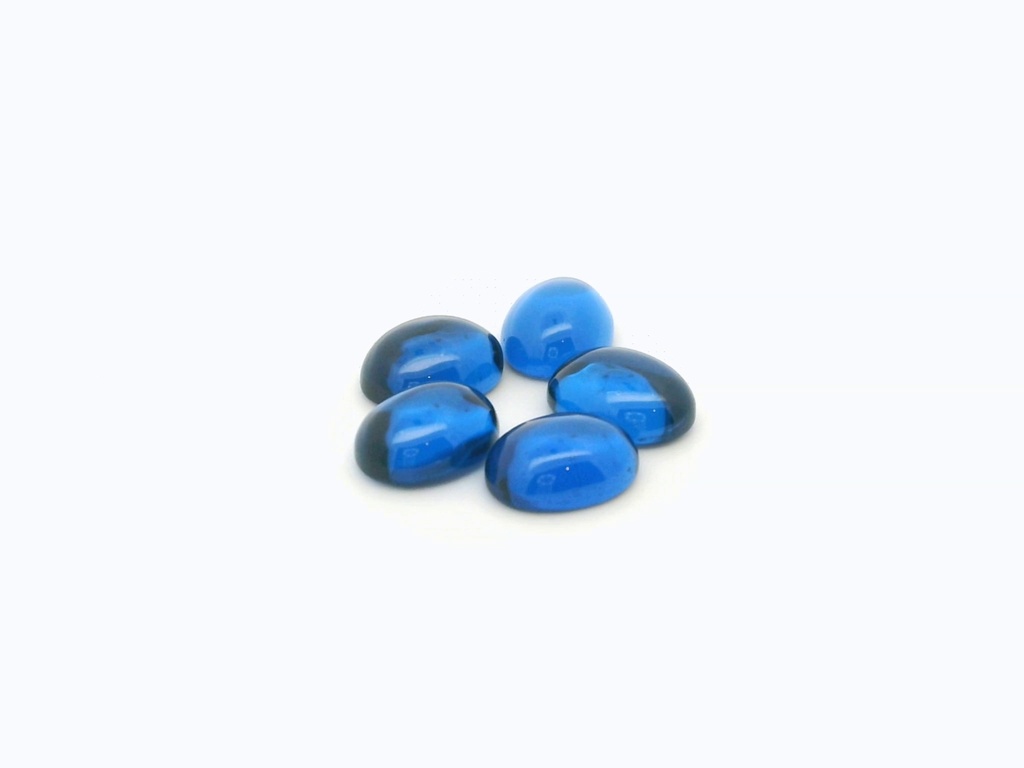 Synthetic/Lab Grown Spinel 8x6mm Oval Cabochon Cobalt Blue