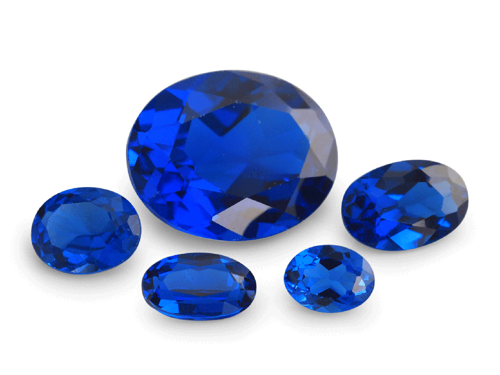 Synthetic/Lab Grown Spinel 9x7mm Oval Cobalt Blue