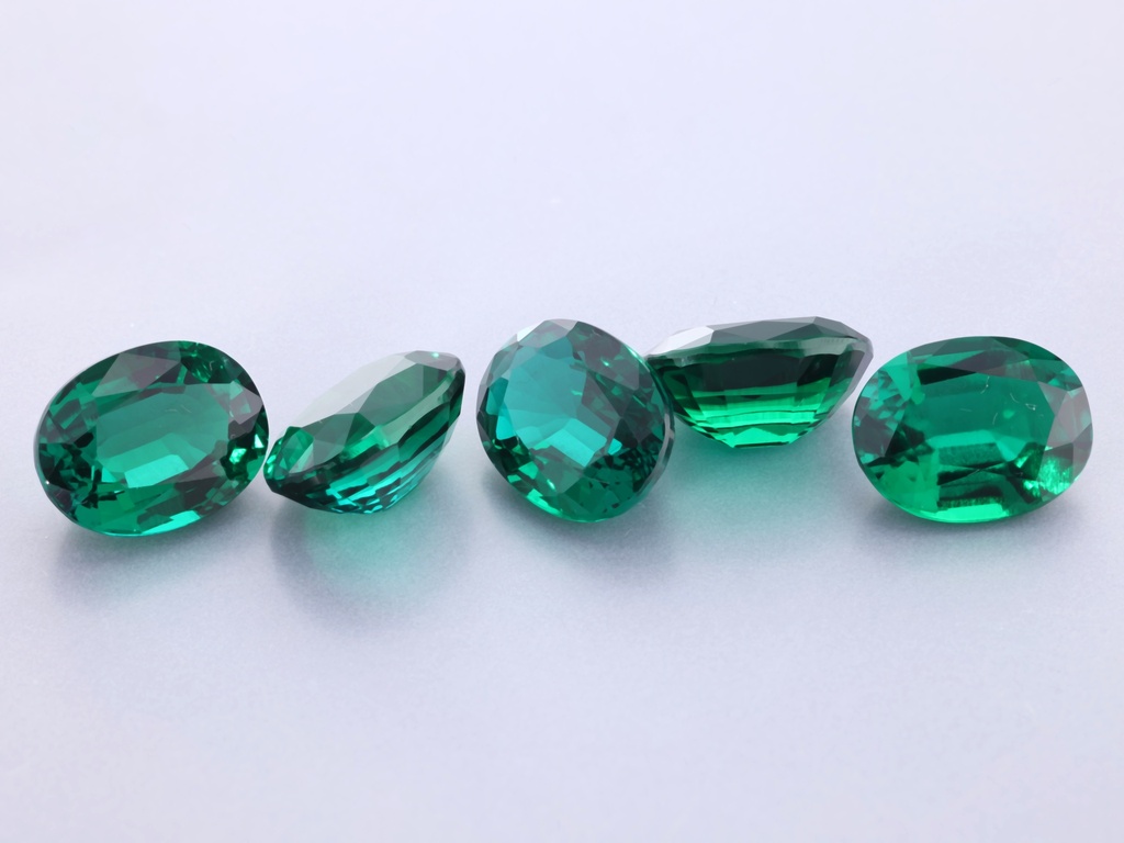 [BHVB0907] Hydrothermal/Lab Grown Emerald 9x7mm Oval