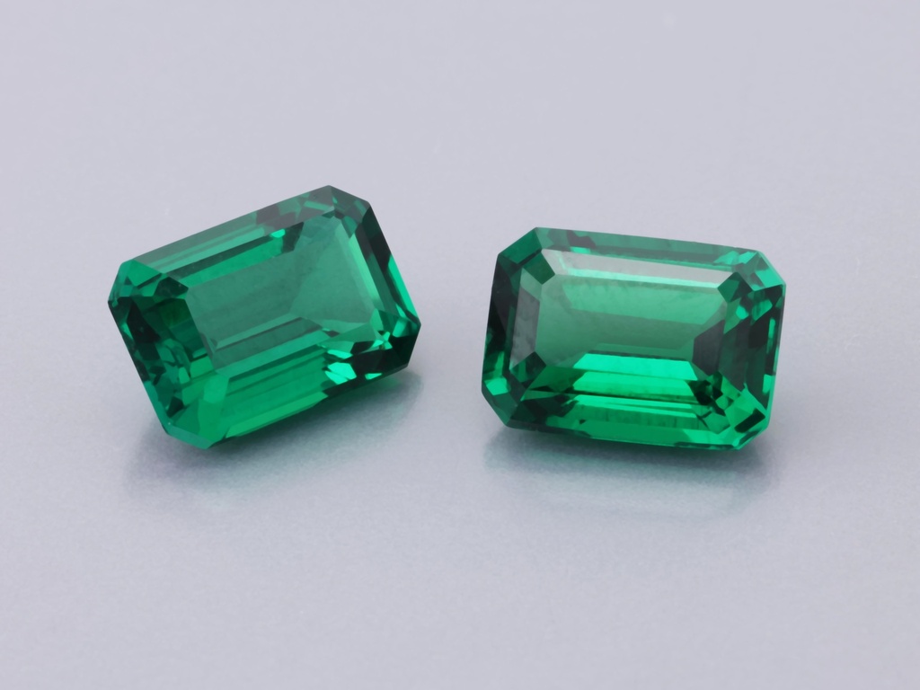 [BHOS0705] Hydrothermal/Lab Grown Emerald 7x5mm Emerald Cut