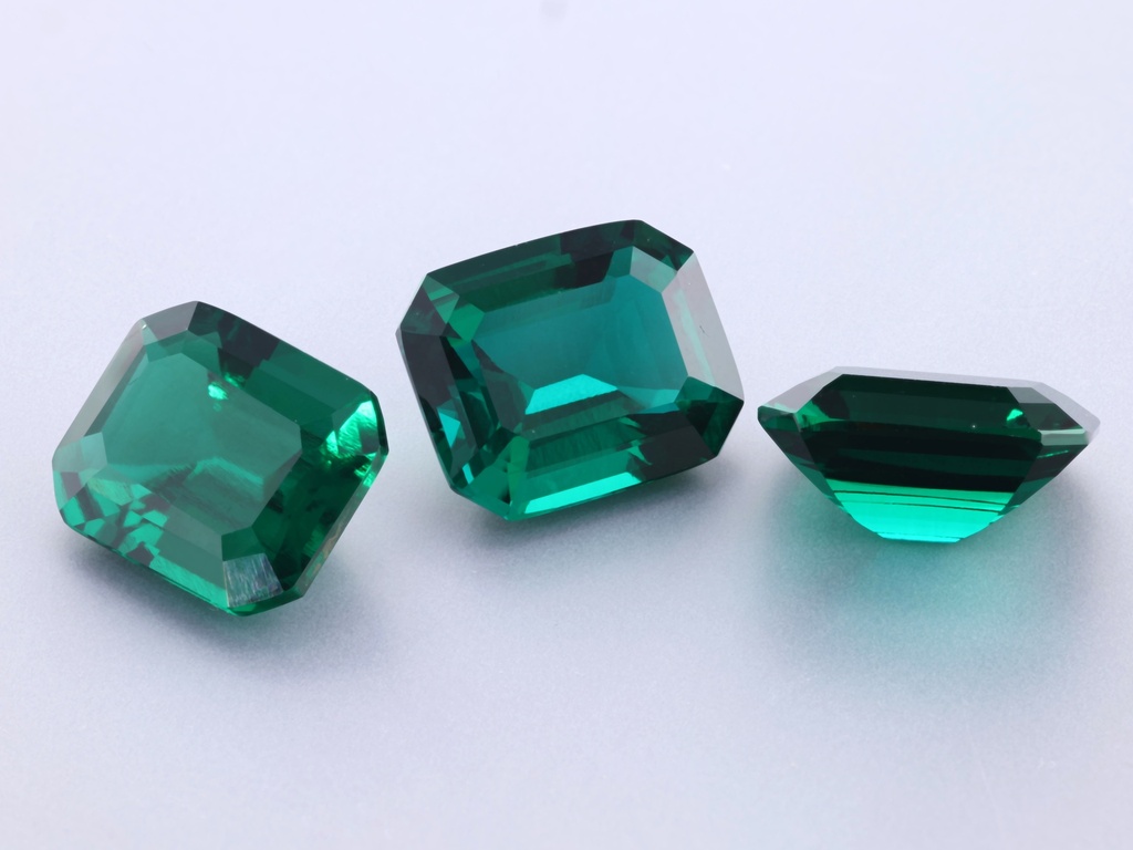 [BHOS1109] Hydrothermal/Lab Grown Emerald 11x9mm Emerald Cut