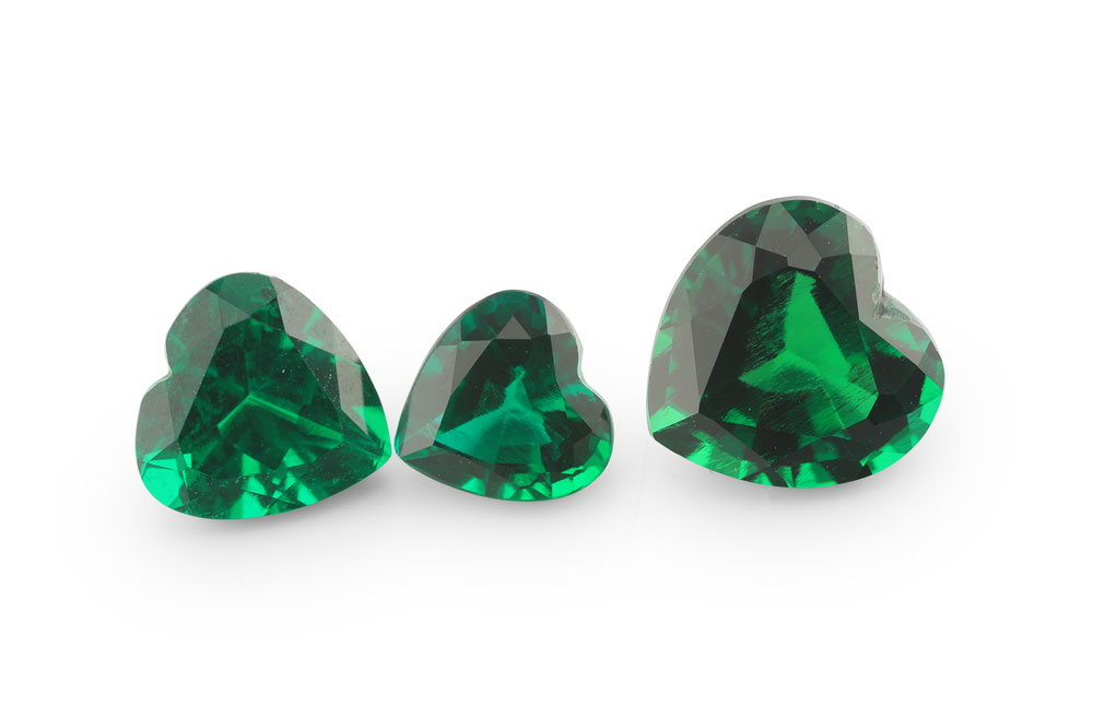 [BHHB0600] Hydrothermal/Lab Grown Emerald 6.00mm Heart Shape