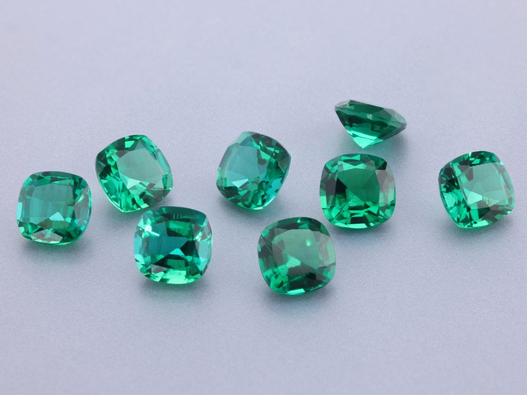 [BHAB0500] Hydrothermal/Lab Grown Emerald 5.00mm Square Cushion