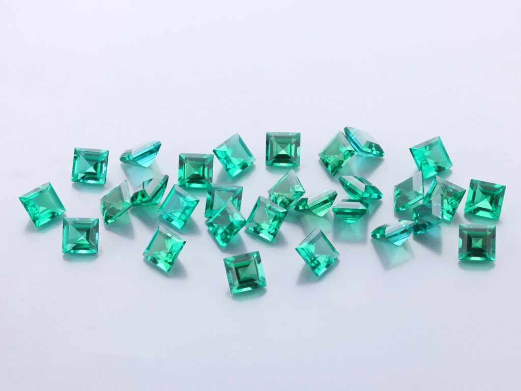 [BHQS0325] Hydrothermal/Lab Grown Emerald 3.25mm Carre Cut