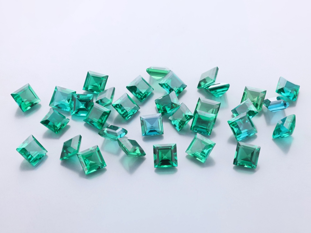 [BHQS0375] Hydrothermal/Lab Grown Emerald 3.75mm Carre Cut