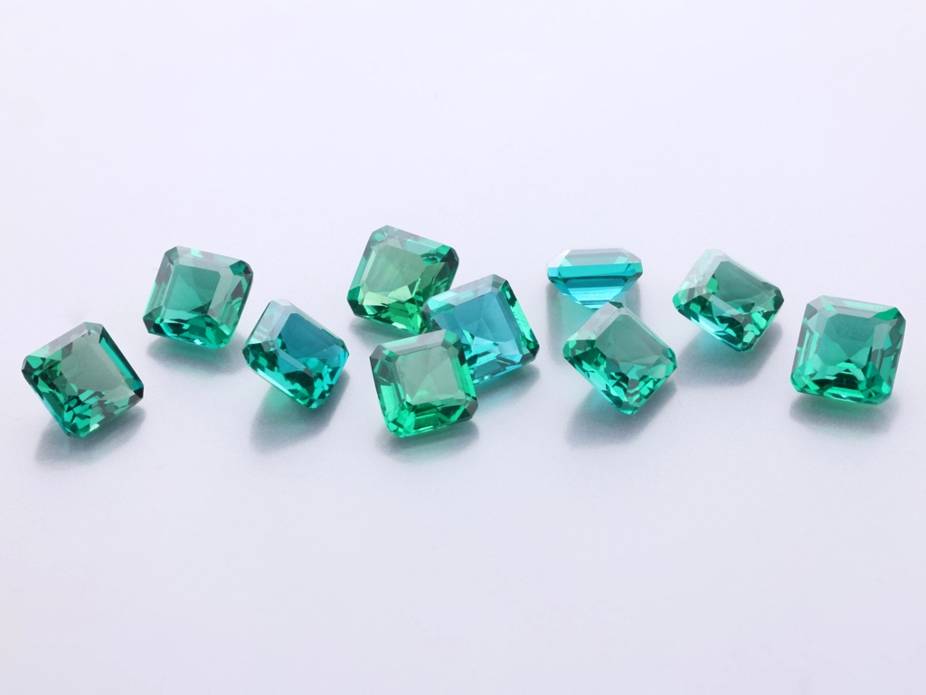 Hydrothermal/Lab Grown Emerald 4.00mm Square Emerald Cut