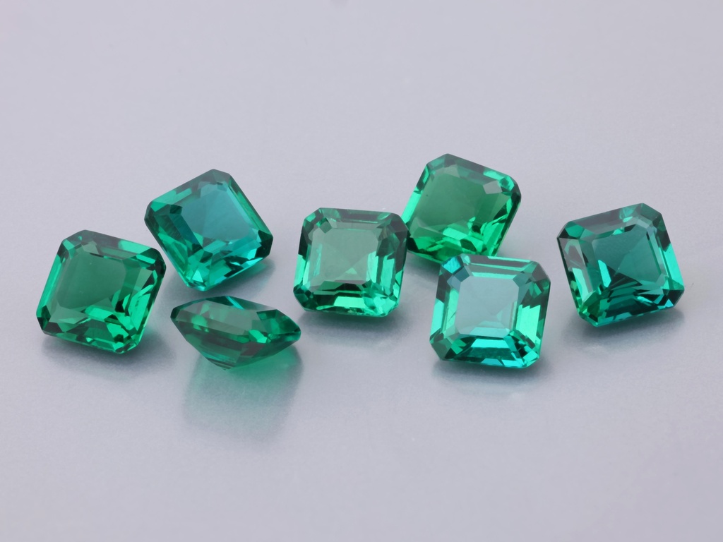 [BHOS0500] Hydrothermal/Lab Grown Emerald 5.00mm Square Emerald Cut