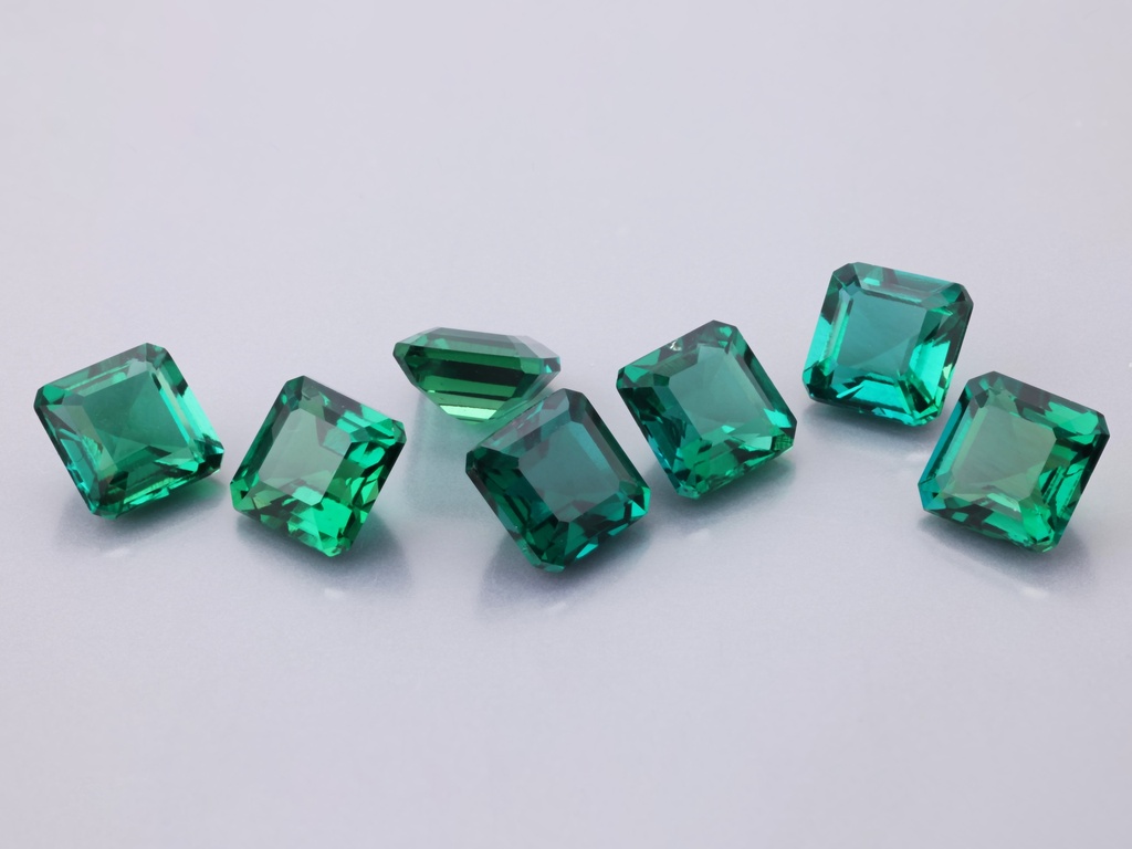 Hydrothermal/Lab Grown Emerald 6.00mm Square Emerald Cut