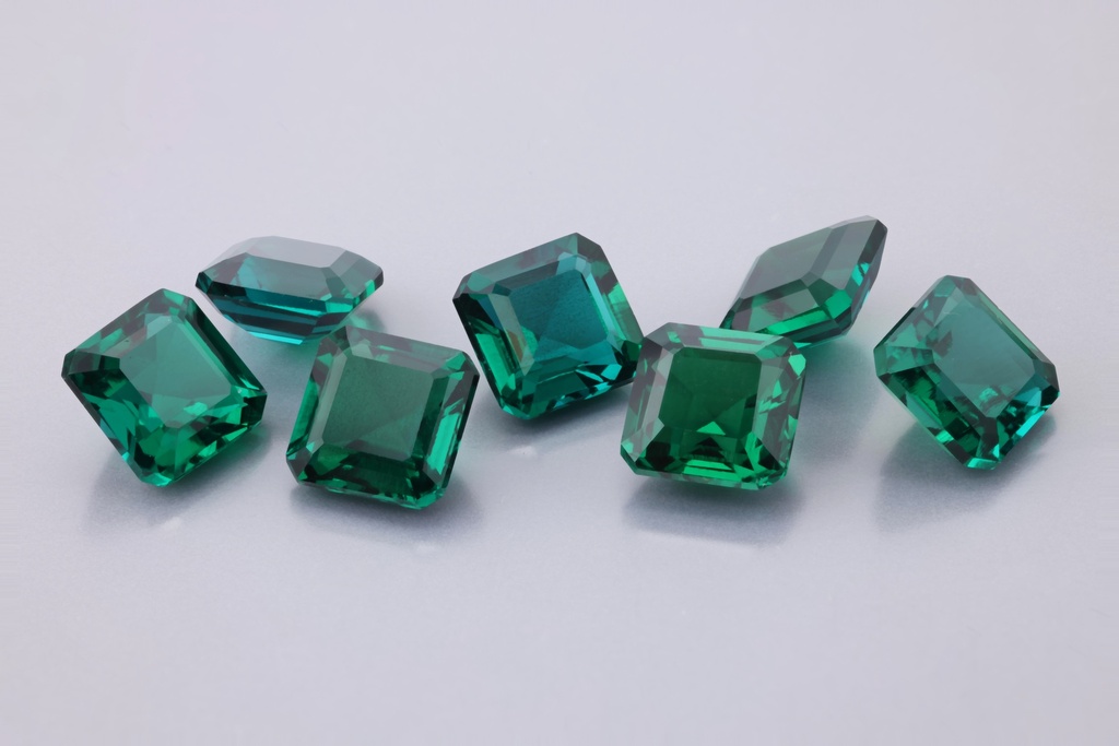 Hydrothermal/Lab Grown Emerald 7.00mm Square Emerald Cut