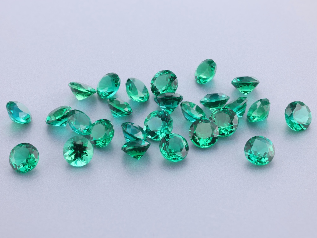 [BHRB0375] Hydrothermal/Lab Grown Emerald 3.75mm Round