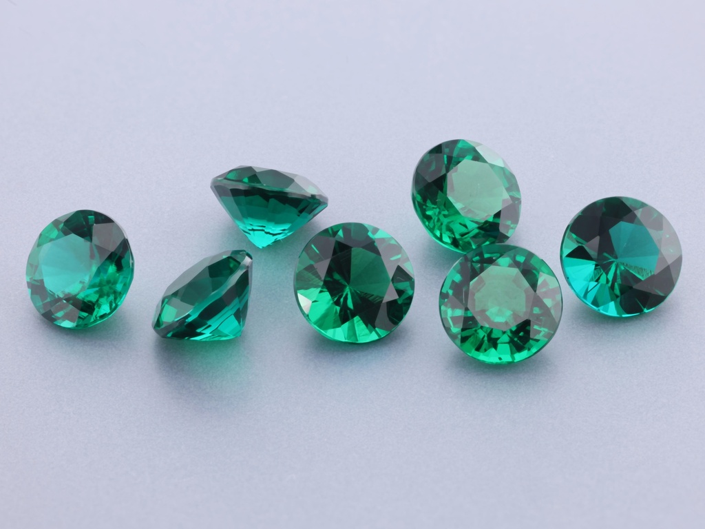 [BHRB0600] Hydrothermal/Lab Grown Emerald 6.00mm Round