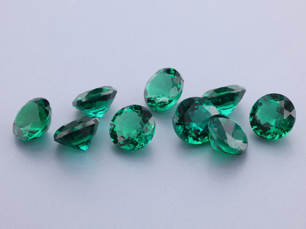 [BHRB0650] Hydrothermal/Lab Grown Emerald 6.50mm Round