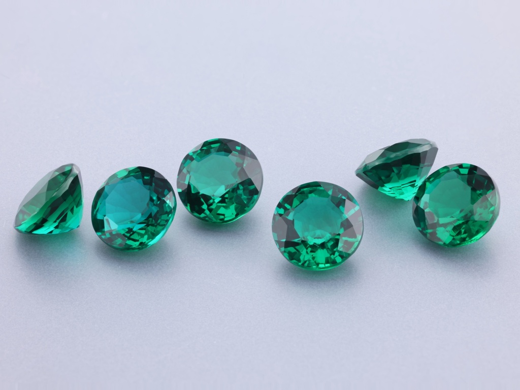 [BHRB0700] Hydrothermal/Lab Grown Emerald 7.00mm Round