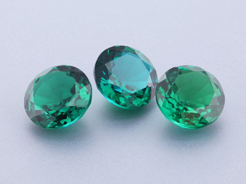 [BHRB0800] Hydrothermal/Lab Grown Emerald 8.00mm Round