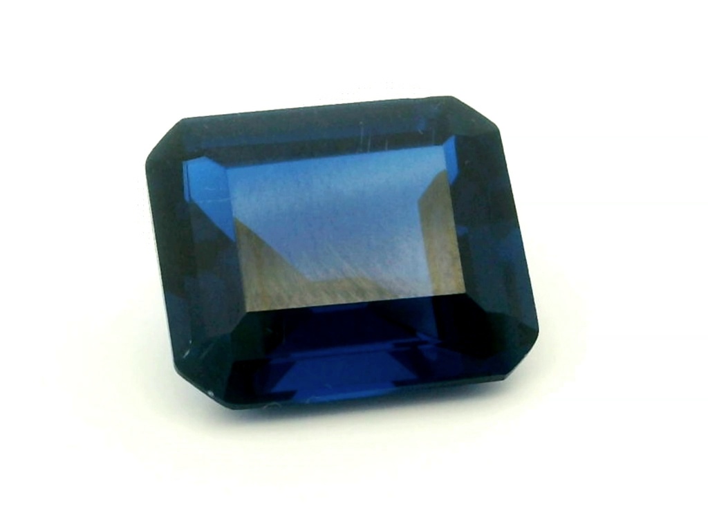 Synthetic/Lab Grown Spinel 14x12mm Emerald Cut Cobalt Blue
