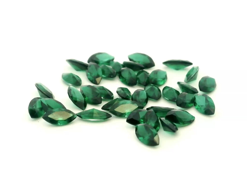 Synthetic Composite 4x2mm Marquise Green Shallow