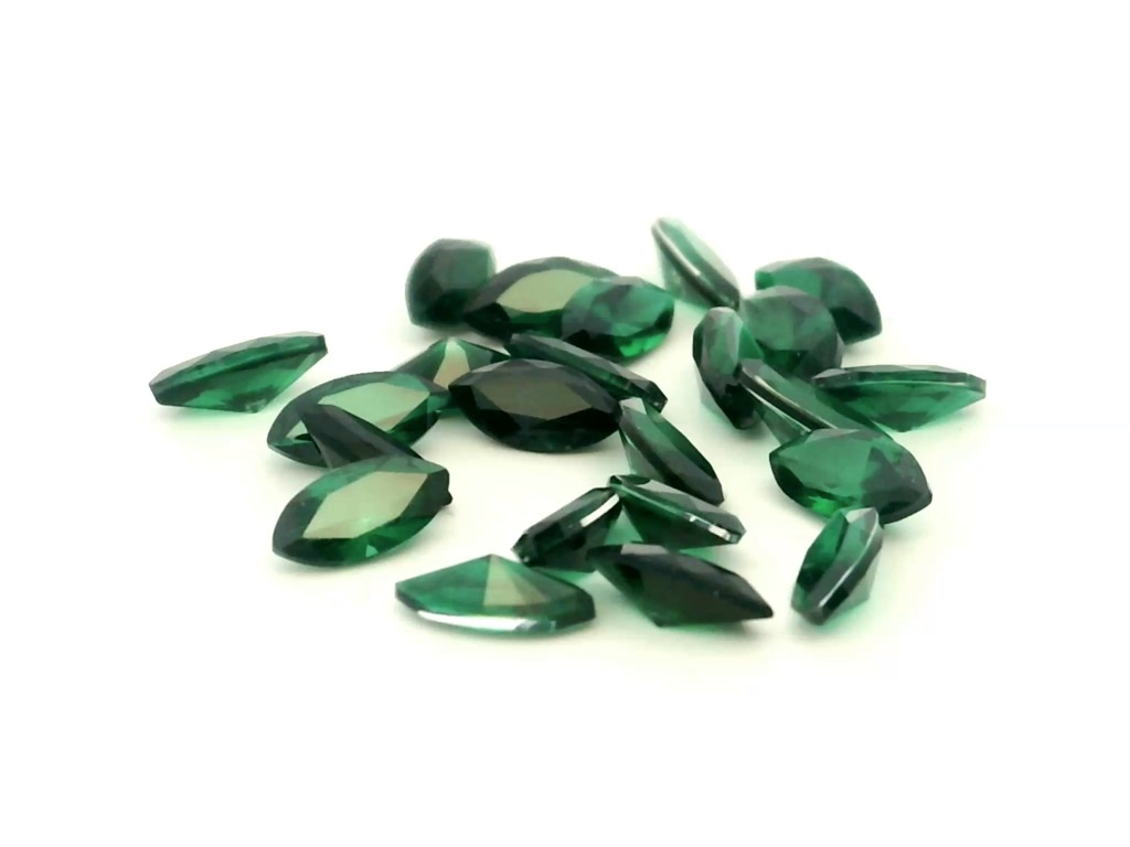 Synthetic Composite 7x3.50mm Marquise Green Shallow