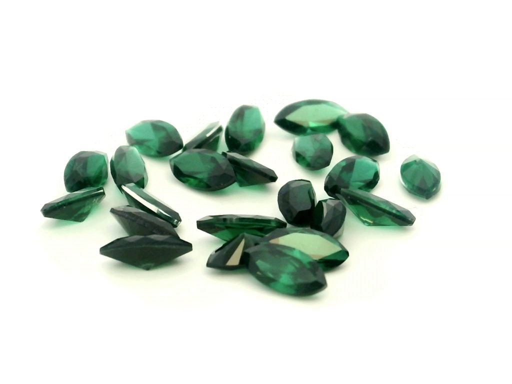 Synthetic Composite 8x4mm Marquise Green Shallow