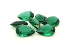 Synthetic Composite 9x6mm Pear Shape Green Shallow