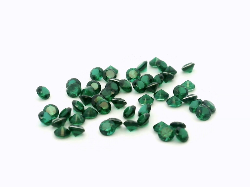 Synthetic Composite 1.50mm Round Green Shallow