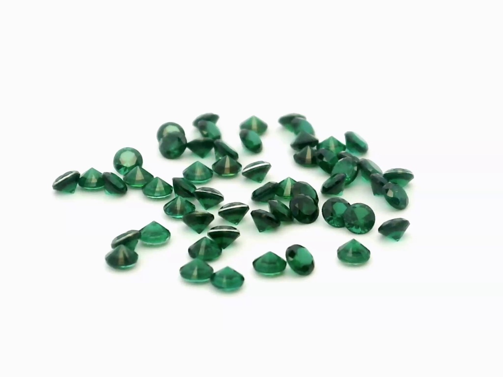 Synthetic Composite 3.00mm Round Green Shallow