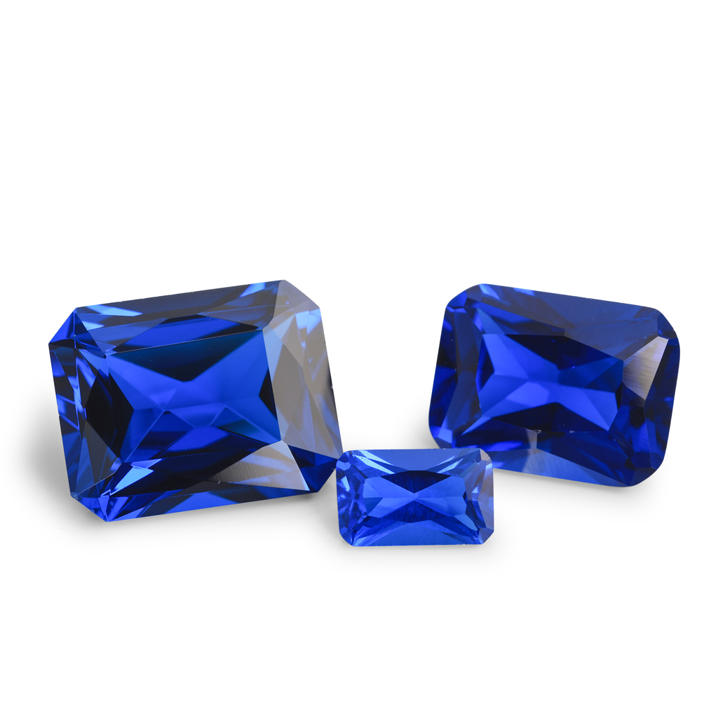 [MBON0806C] Synthetic/Lab Grown Spinel 8x6mm Radiant Emerald Cut Cobalt Blue