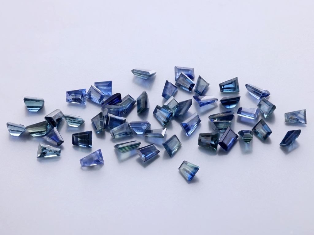 Australian Sapphire 2.8x2.2x1.8mm +/- Tapered Baguette Mid Blue