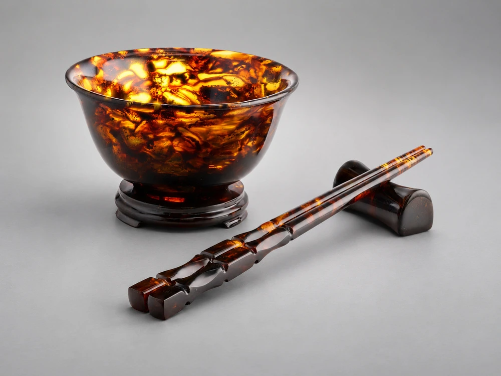 [AMBX3185B] Pressed Amber Bowl Set