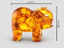 Amber 30x28mm Elephant Carving