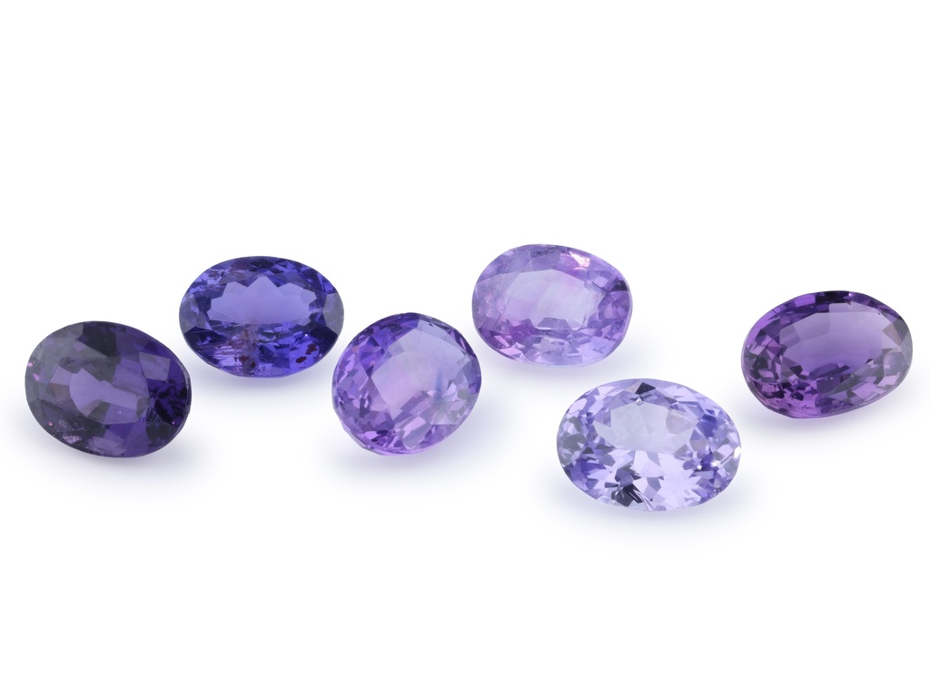 Purple Sapphire 4.5x3.5mm +/- Oval Mixed