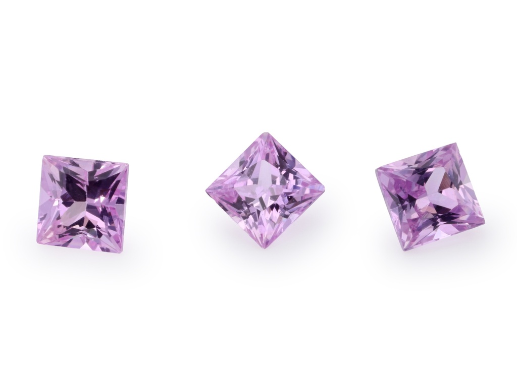 [SPQP0225A] Pink Sapphire 2.25mm Princess Cut Light
