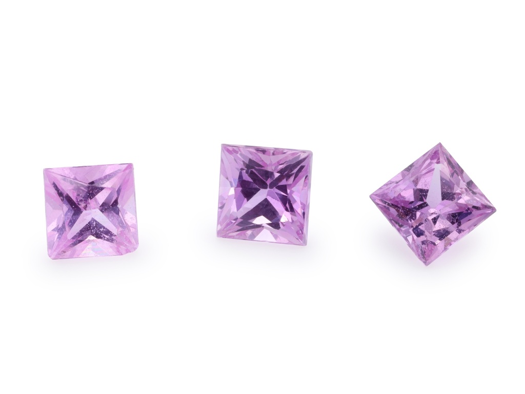 [SPQP0325C] Pink Sapphire 3.25mm Princess Cut Light