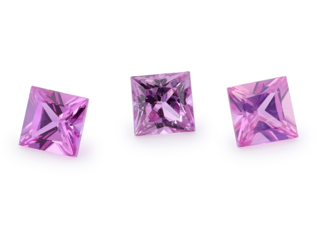 [SPQP0350C] Pink Sapphire 3.50mm Princess Cut Mid