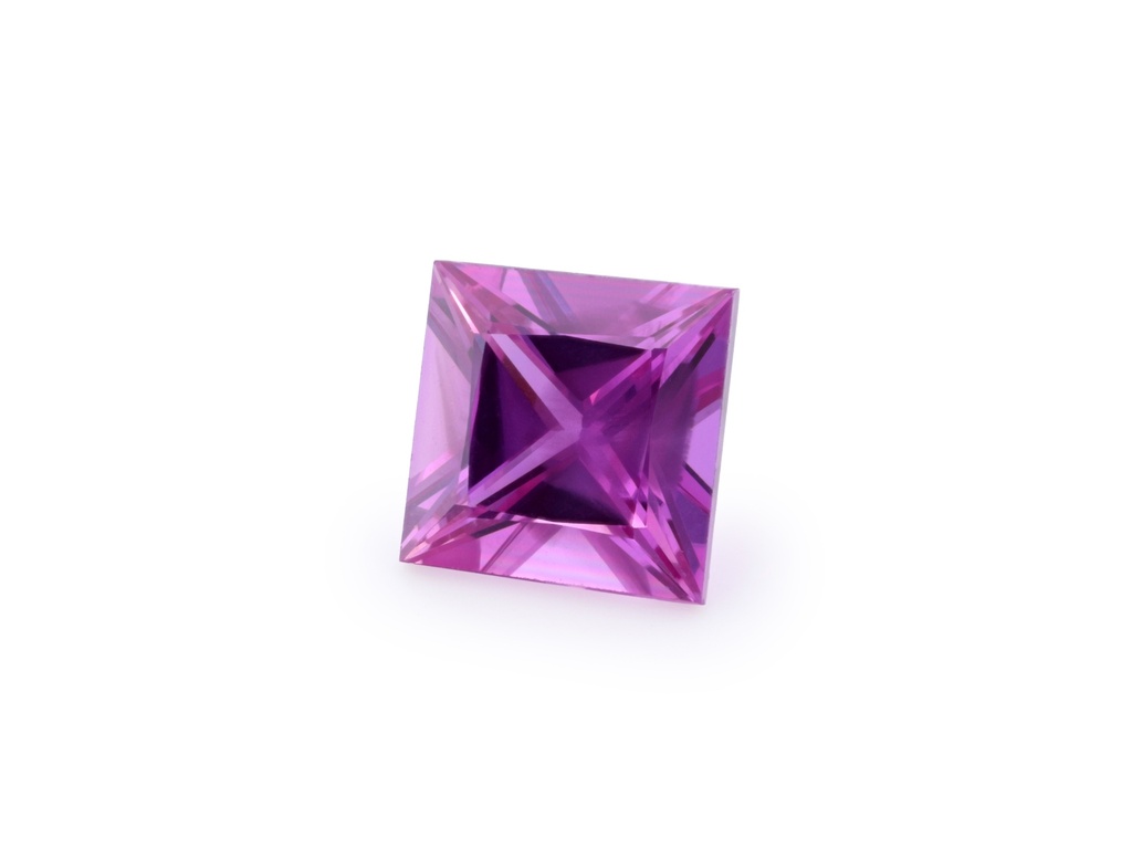 [SPQP0375A] Pink Sapphire 3.75mm Princess Cut Dark
