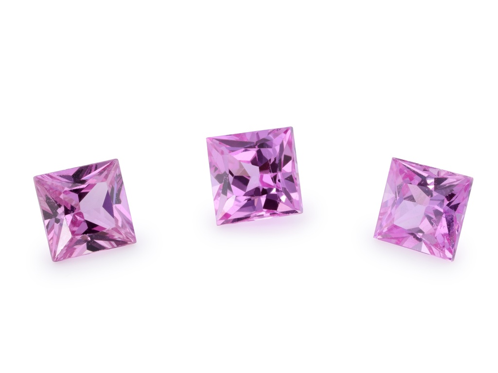 [SPQP0375B] Pink Sapphire 3.75mm Princess Cut Mid