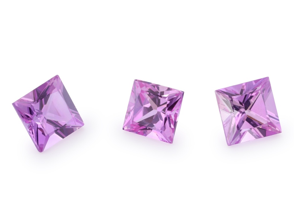 [SPQP0300B] Pink Sapphire 3.00mm Princess Cut Mid