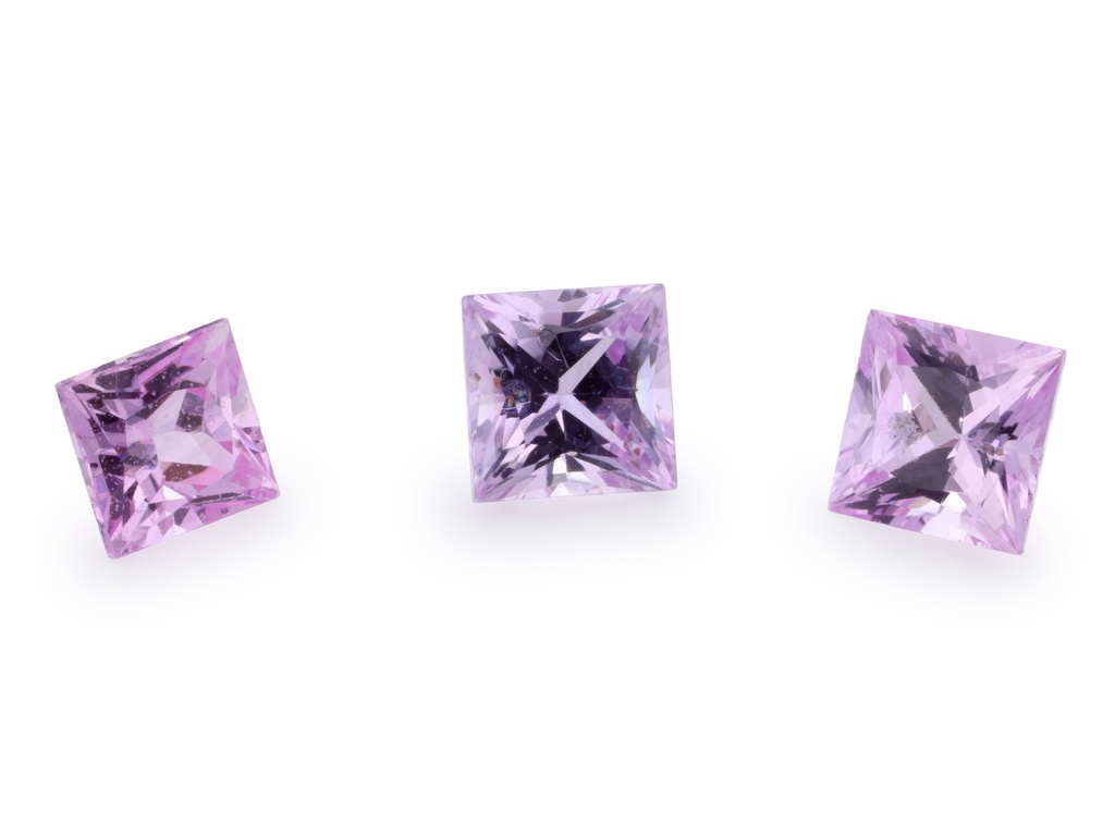 [SPQP0300C] Pink Sapphire 3.00mm Princess Cut Light