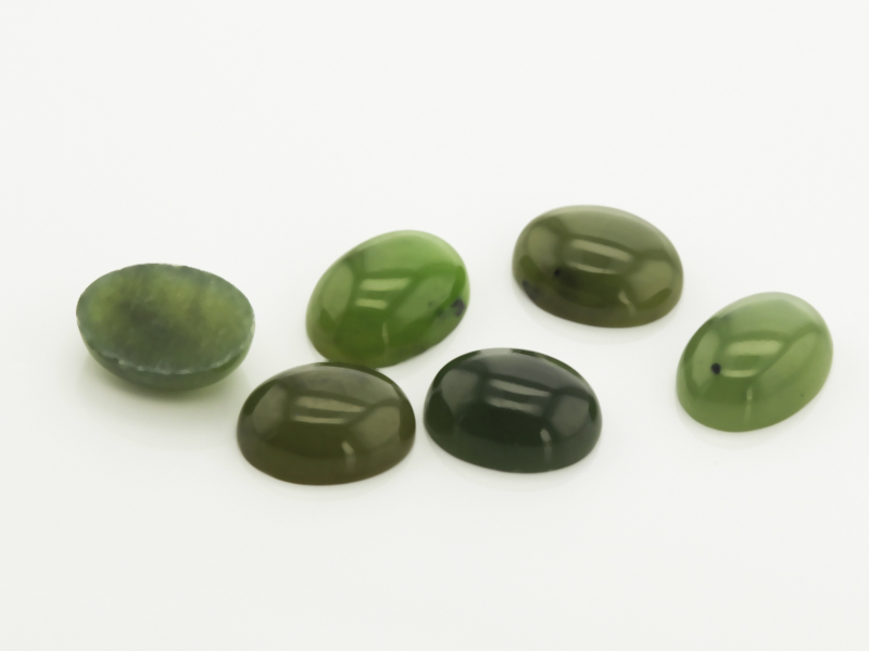 [OJVC0806] Nephrite Jade 8x6mm Oval Cabochon 