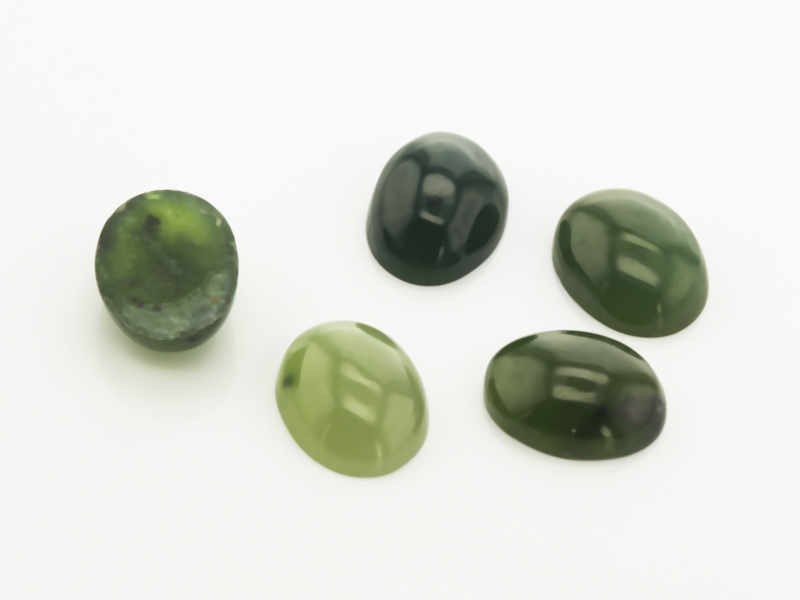[OJVC0907] Nephrite Jade 9x7mm Oval Cabochon 
