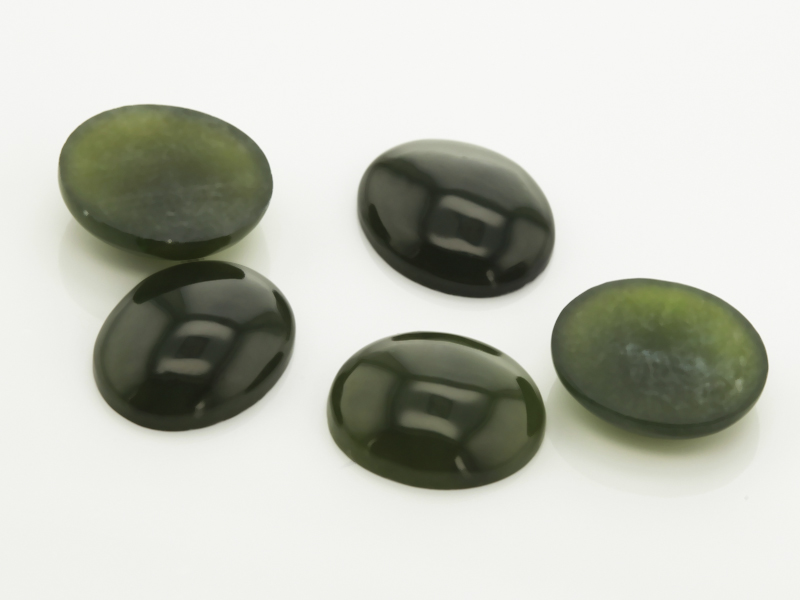 [OJVC1210] Nephrite Jade 12x10mm Oval Cabochon 
