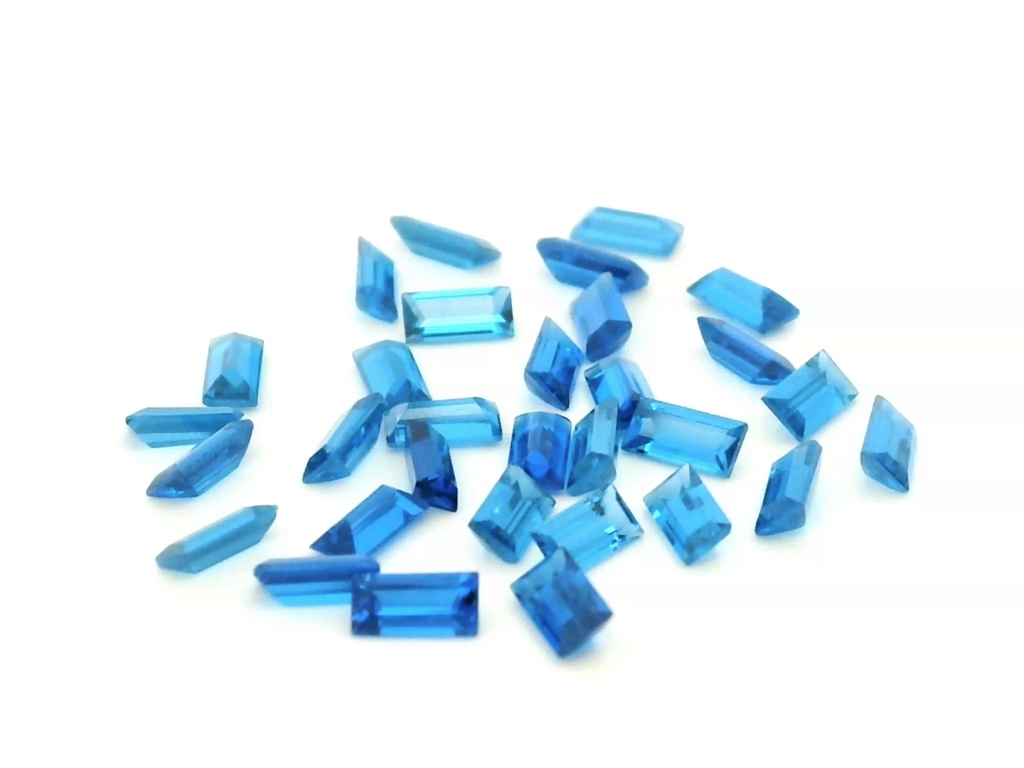 Synthetic/Lab Grown Spinel 4x2mm Baguette Cobalt Blue