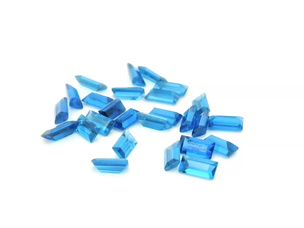 Synthetic/Lab Grown Spinel 5x2.5mm Baguette Cobalt Blue