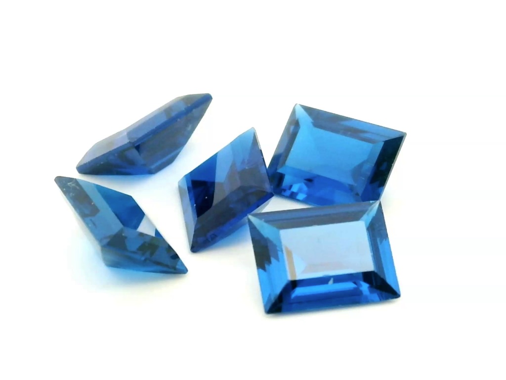 Synthetic/Lab Grown Spinel 9x7mm Baguette Cobalt Blue