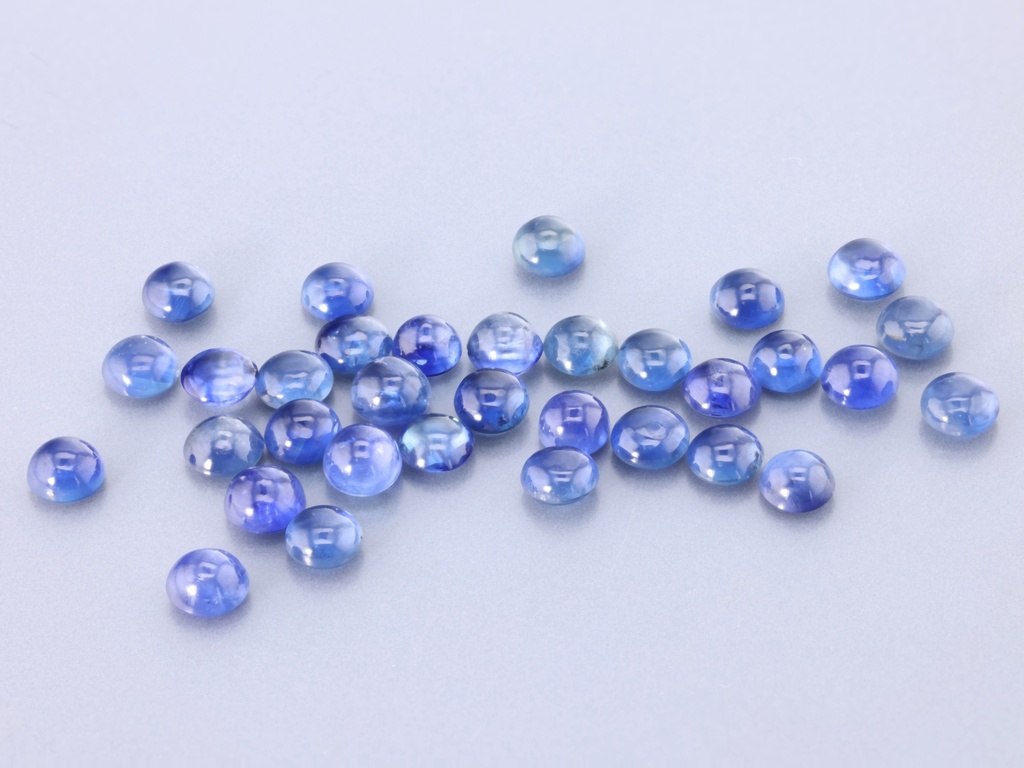 Blue Sapphire 3.25-3.50mm Round Cabochon 
